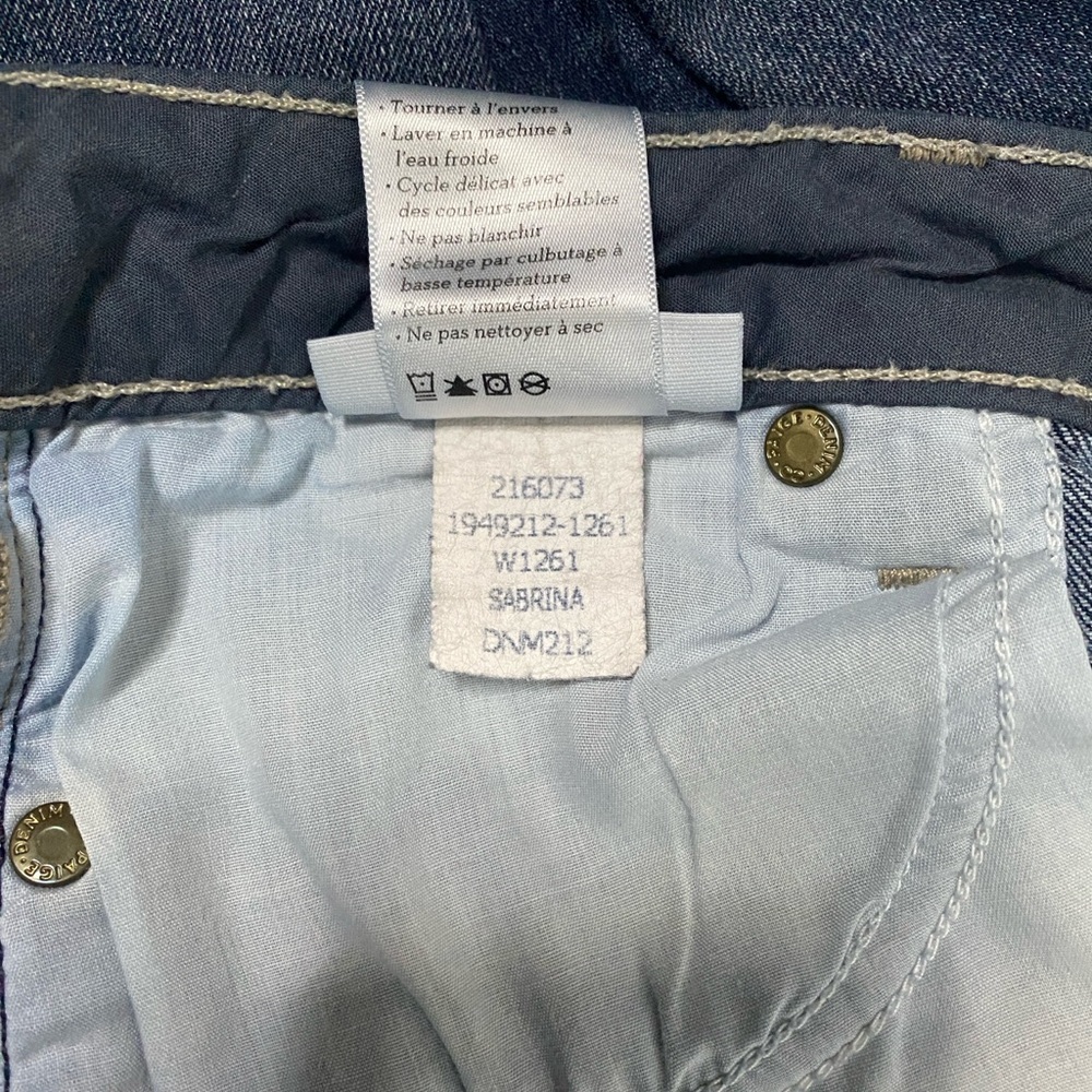 Paige Women's Abbot Kinney Cropped Low Rise Denim Jean In Blue Size 28 - Picture 6 of 8